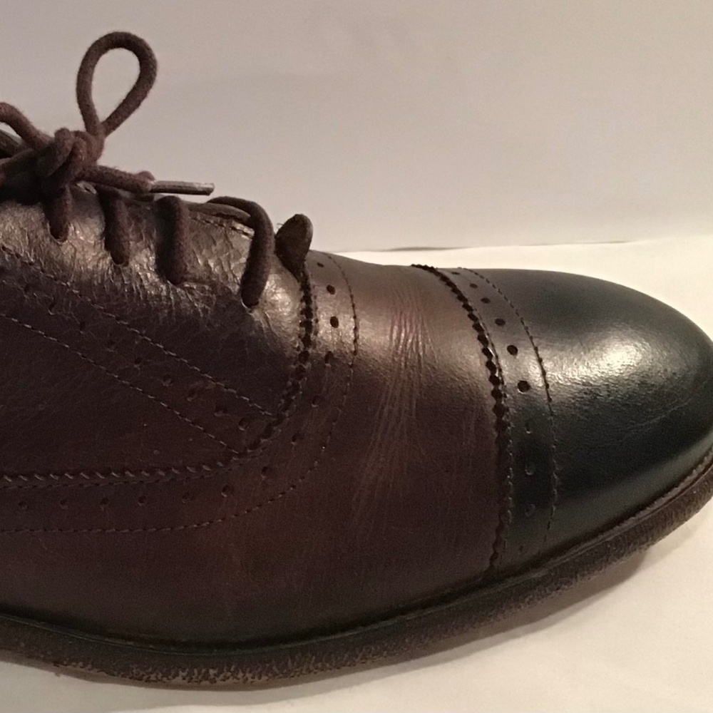 Robert‎ Wayne men’s size 10D brown cap toe dress shoes